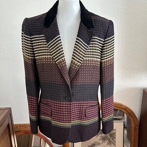 Chic Striped Women's Blazer by ETRO milano sz 48